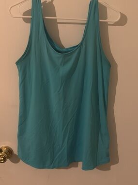 Lilly Pulitzer Luxletic Seafoam Blue Scoop Neck Tank